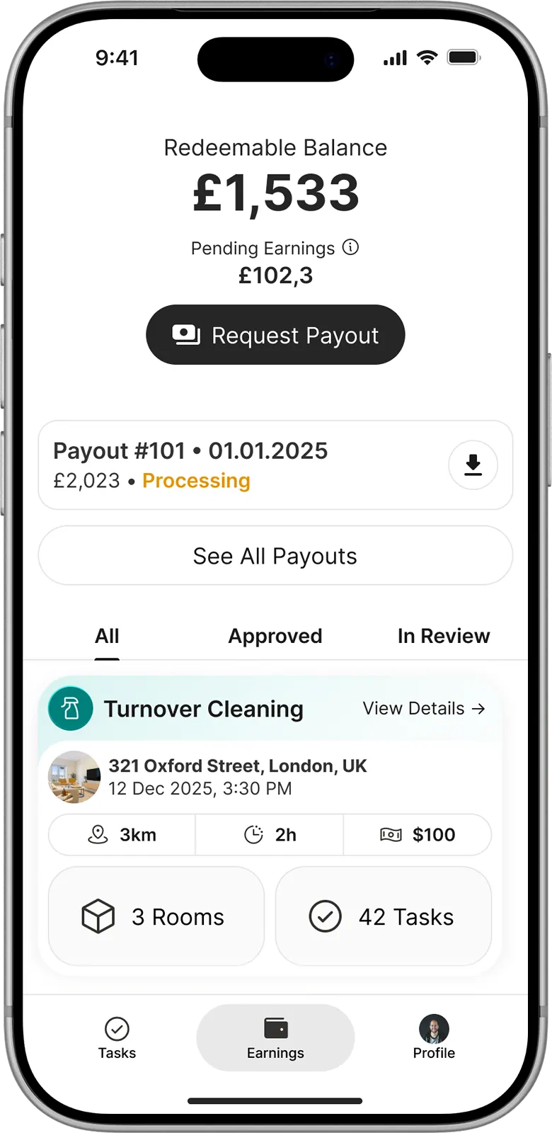 Service provider payouts